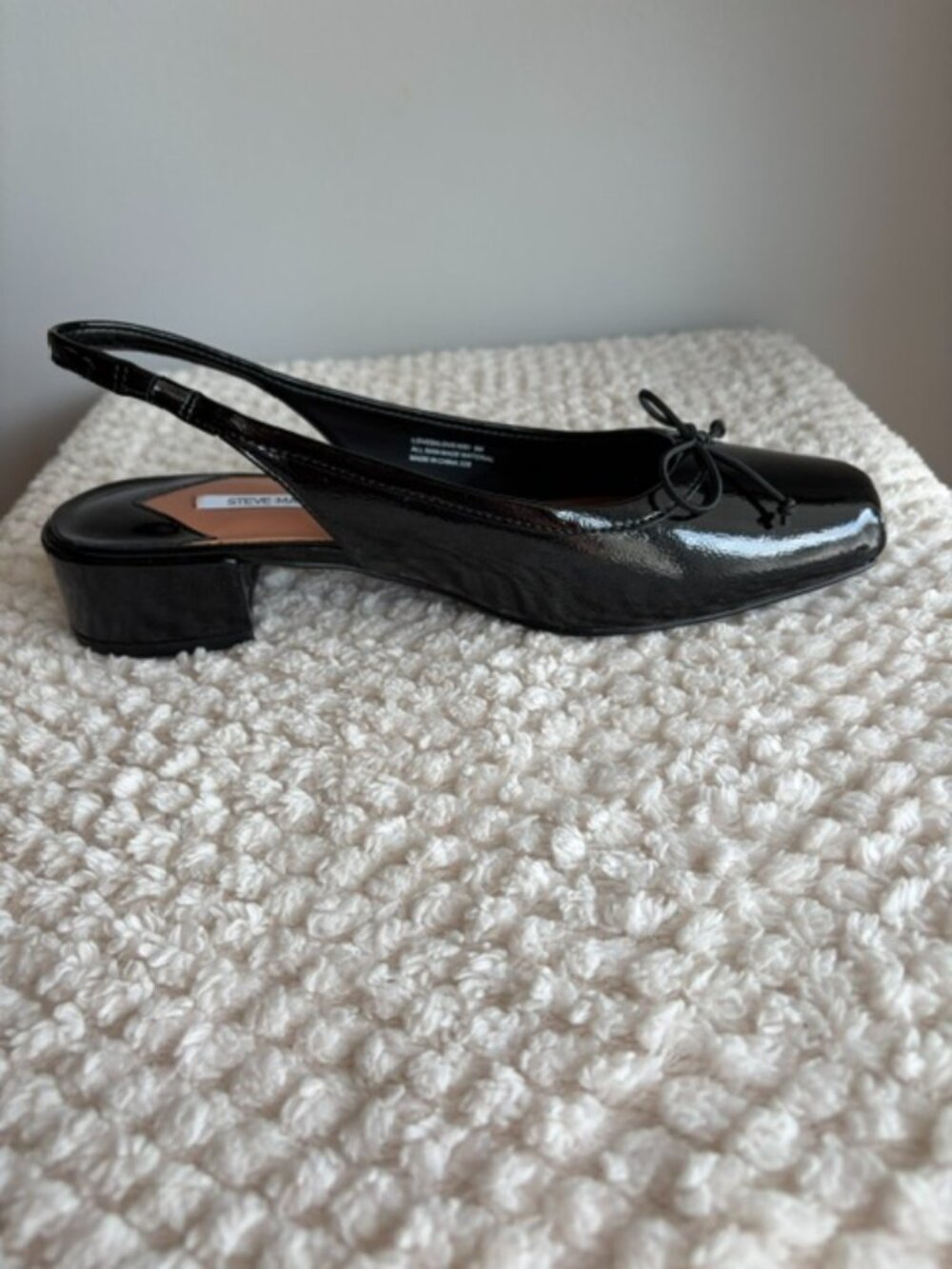 🖤 Steve Madden LOVED Black Crinkle Patent - Size 9 - Picture 7 of 8